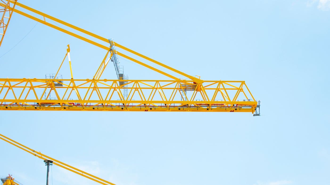 Grue de chantier sur un site de construction